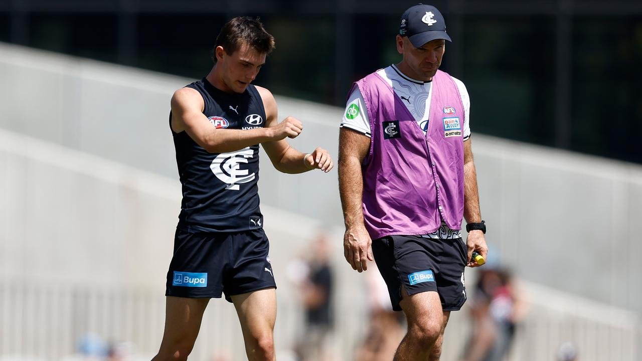Jaga smith, out for 2025 season, beat the knee during the carlton match simulation, the latest news