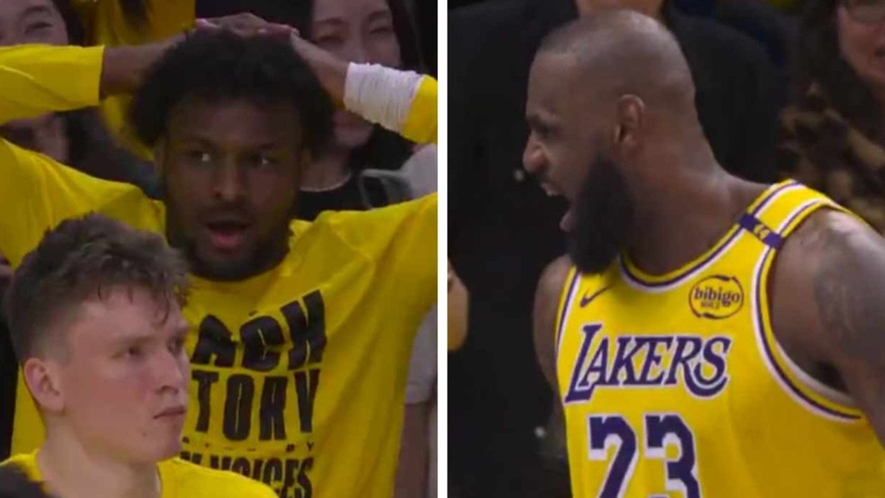 LeBron James Dunks On Mark Williams, Video, Bronny James Reaction, Los Angels Lakers vs Charlotte Hornets