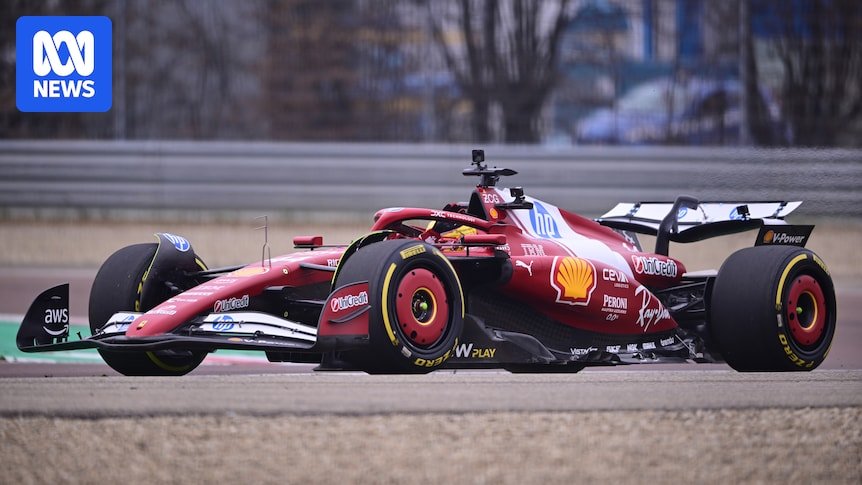 Lewis Hamilton drive its new f1 Ferrari for the first time