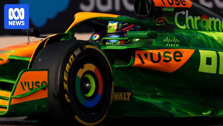 Because F1 cars are sprayed with paint and have rake attached for the test