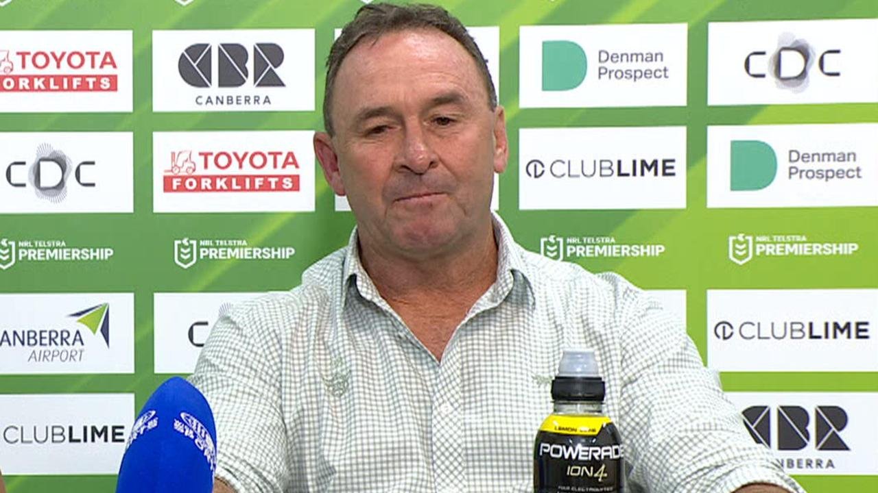 Canerra Raiders Print conference, Ricky Stuart, Shelks Win, Sin, Sin, Hudson Young, Omeron, without trying, Abdo Child