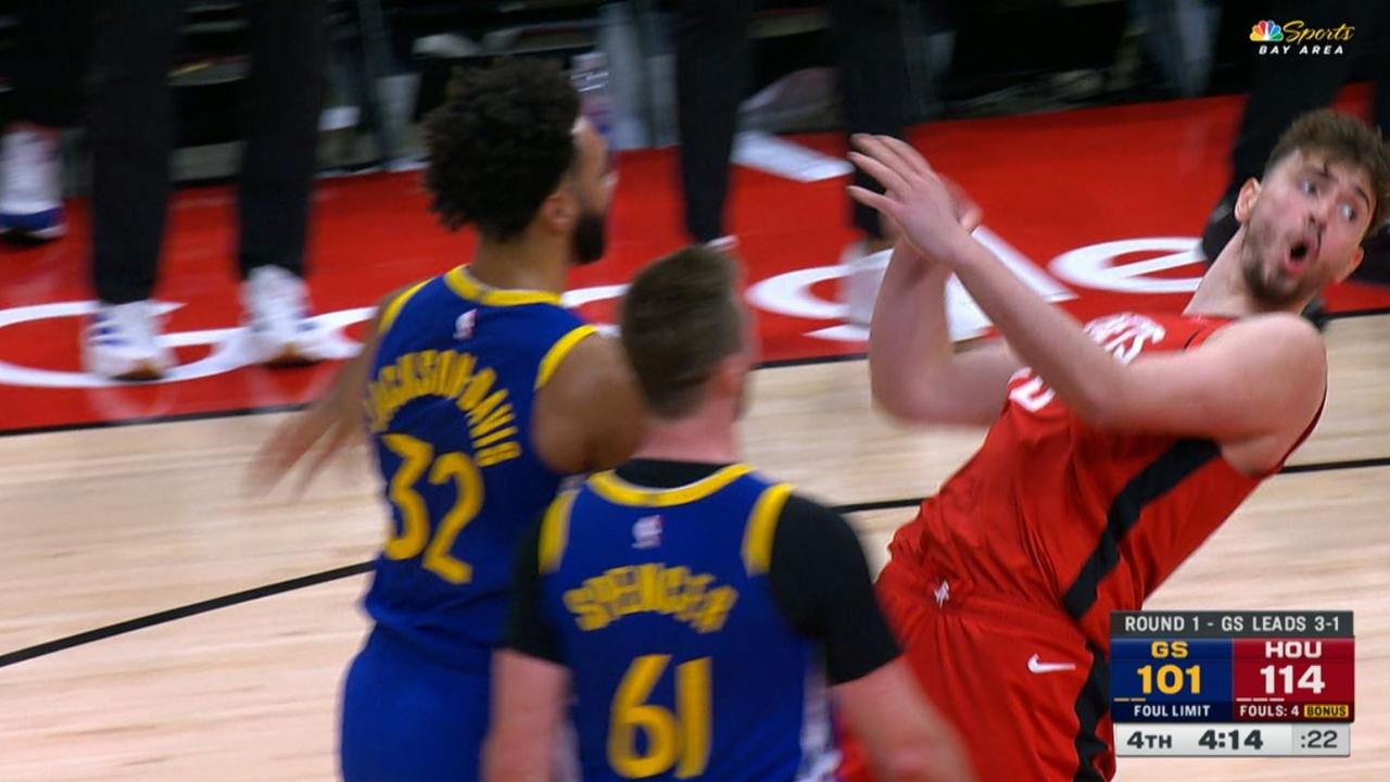 Pat Spencer Ejects for Headbutting AlPERBUT HOUNGUN, HOUSTON ROCKETS vs Garnen Warni Warni, LOS ANGHERS VS Minnesota Timberwolves
