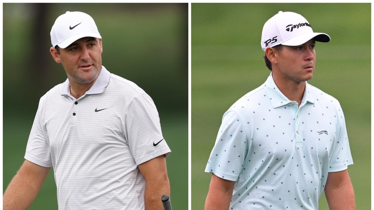 The CJ Cup bynon Nelson first round, scrolls, Scottie scored 61, round, karl vilie rookie season