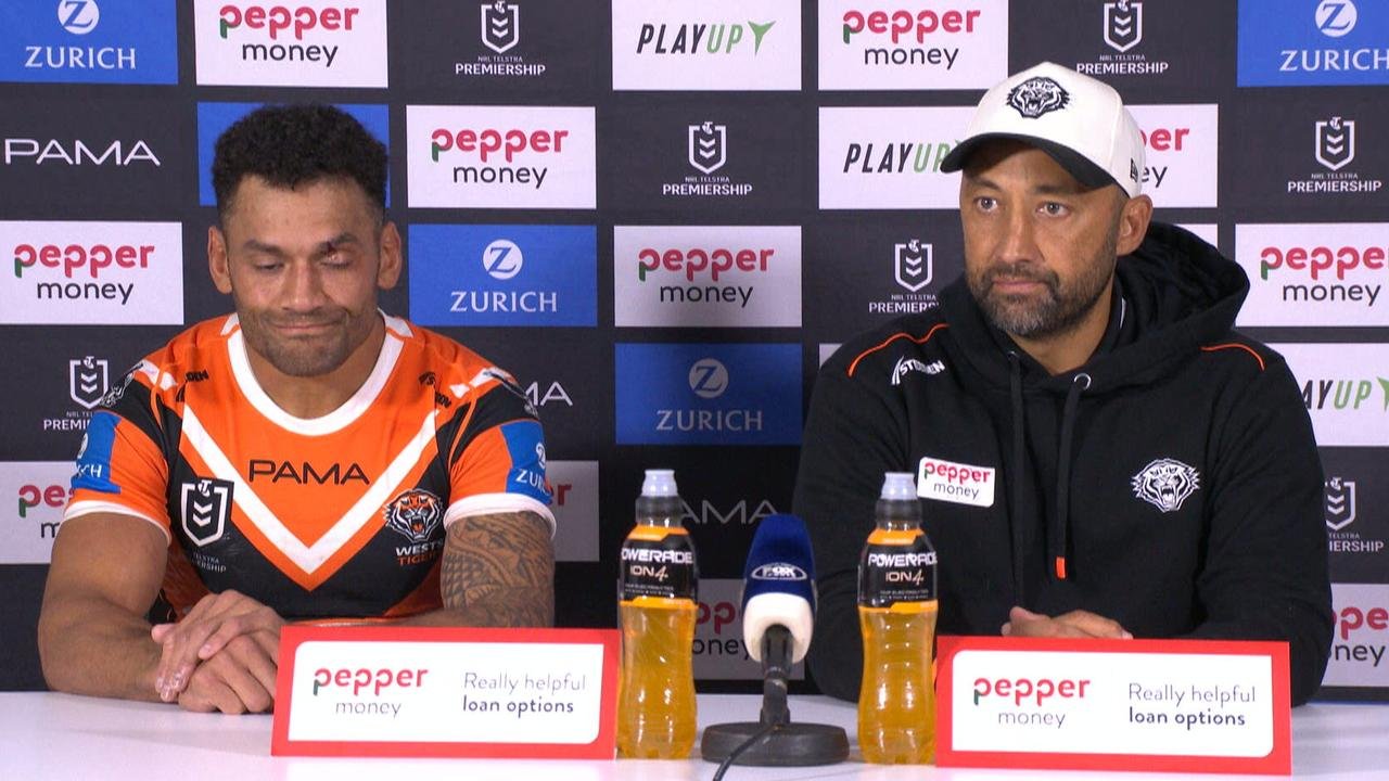 Benji marshall picture research, West Tigers V Cowboys of North Queensland, API Koroiseau, round 13