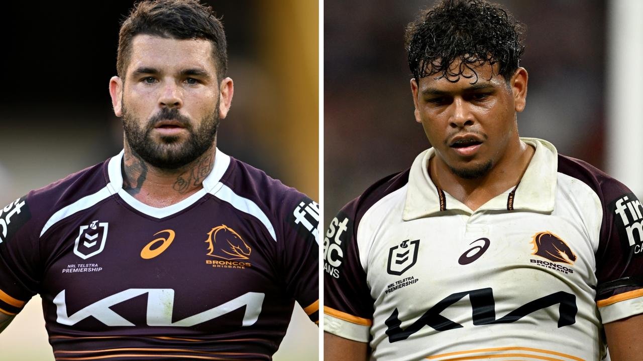 Brisbane BrunCos Critical Critical Adam Reynolds and Ben Hunt Over Selwyn Cobwn, Angles Black, Gorden Tallis