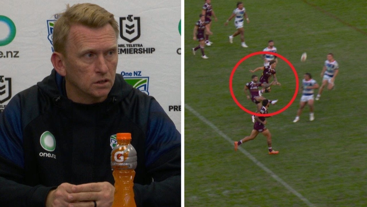 Andrew witster SWELS REF calls, Reece Walsh offsde, Wayde Dégan, New Zealand Warriors vs Brisbane Broncos, Last 17