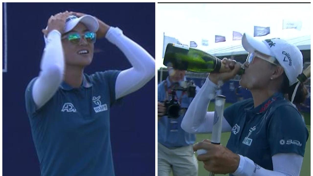 Celect Red, Scores, Minje Lee Wins, Third Major title, reactions, look, video