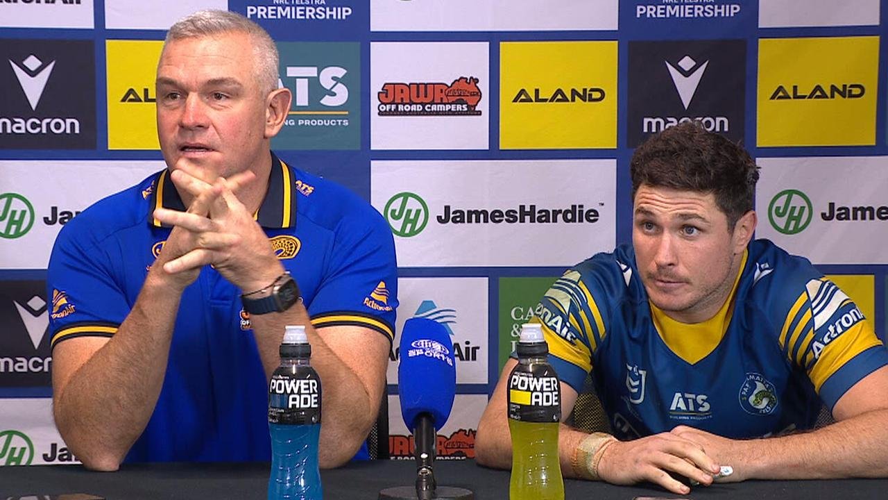 Jason Rayles Press conference, Mitchell moses, Paramato Eels vs Pigeni Think Baster, round 13